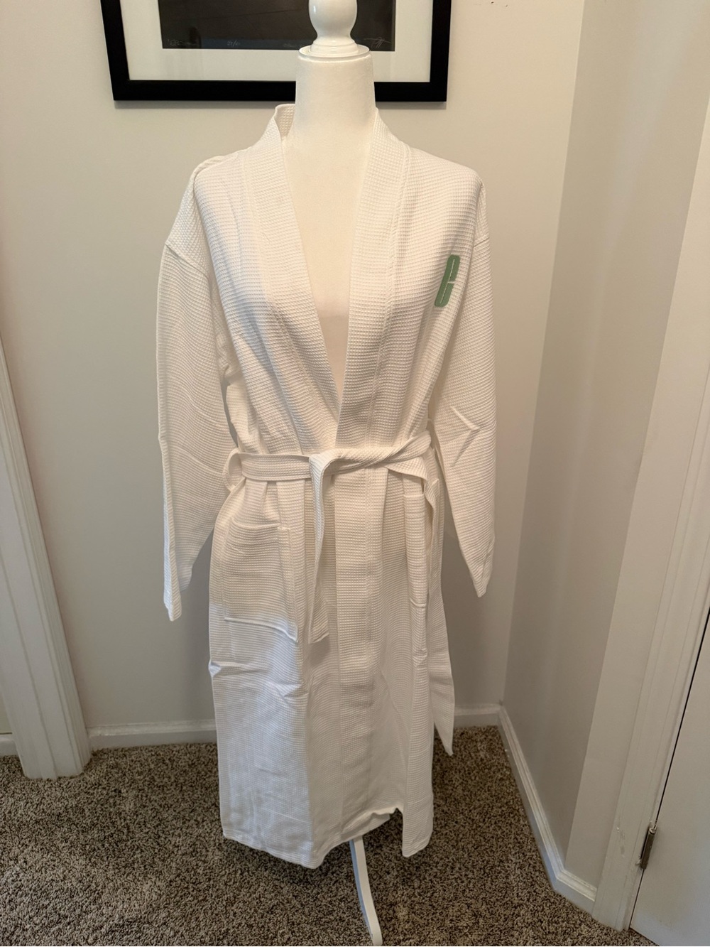 Clinique White Waffle Robe - Women's Lightweight Spa Robe